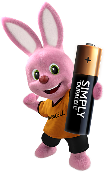 Bunny introducing Duracell Simply AA-size battery